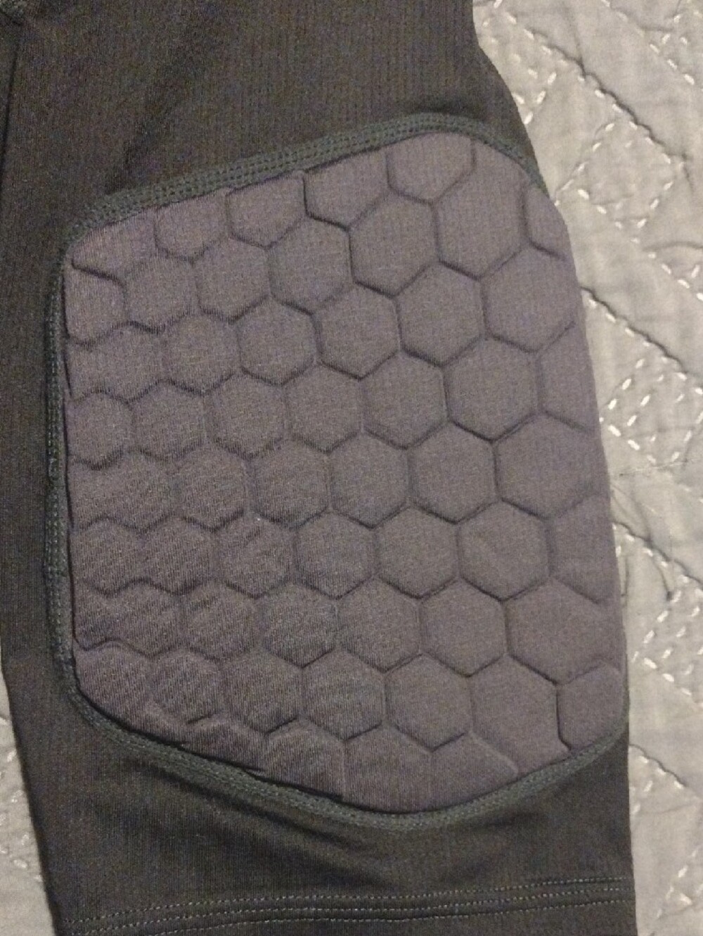 Under Armour Black Compression Padded Shorts with Gray Pads - Picture 2 of 7